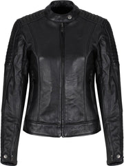 Motogirl Valerie leder dames motorjack - leren motorjas voor vrouwen - Zwart - Maat S