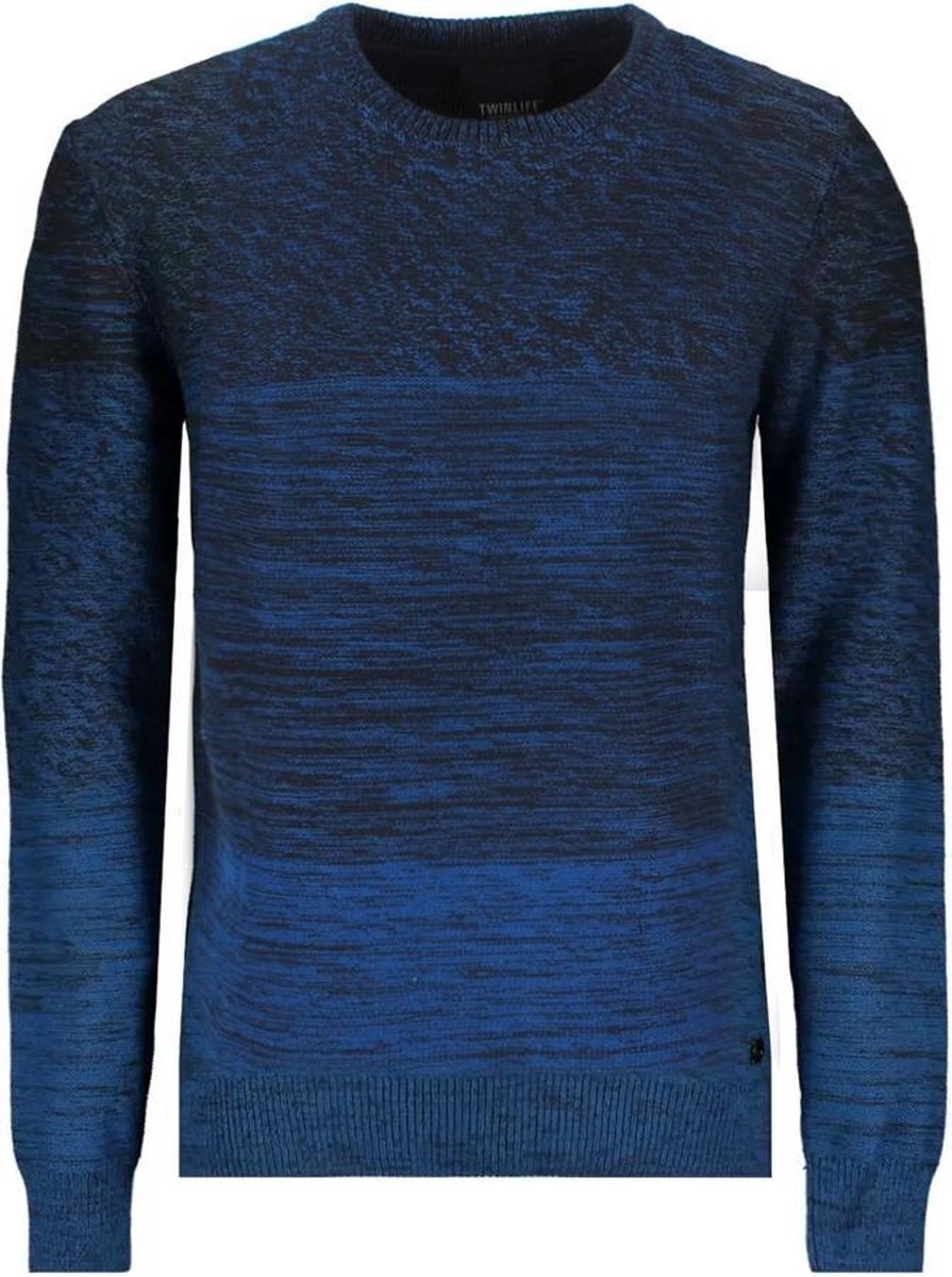 Twinlife - Heren Trui - Fijn Gebreid - Navy
