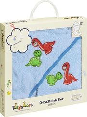 Playshoes badcape cadeauset dino blauw