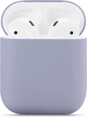 Bee's - Airpods Hoesje Siliconen Case - Lavendel Grijs - Soft Case - Flip Cover - Airpods Case - Airpods 1 - Airpods 2