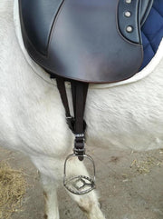 Horka Beugelriemen  - Black-silver - 145 Cm