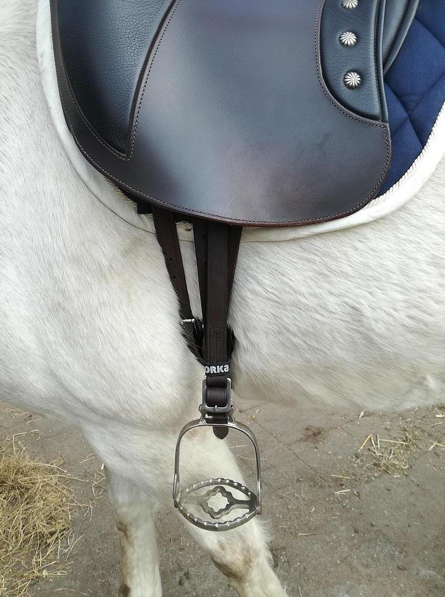Horka Beugelriemen  - Black-silver - 145 Cm