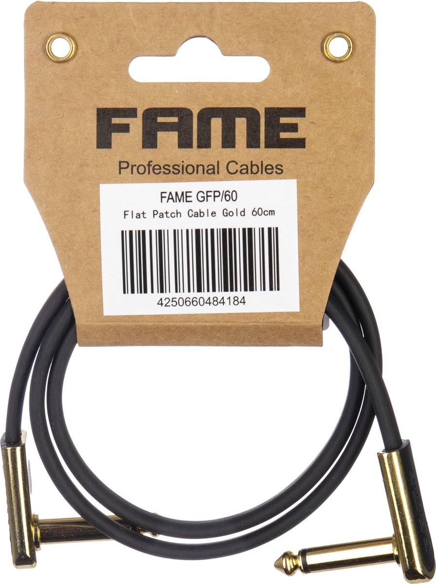 Diverse kabels - Fame GFP/60 Patch Cable Flat 600mm (Black)