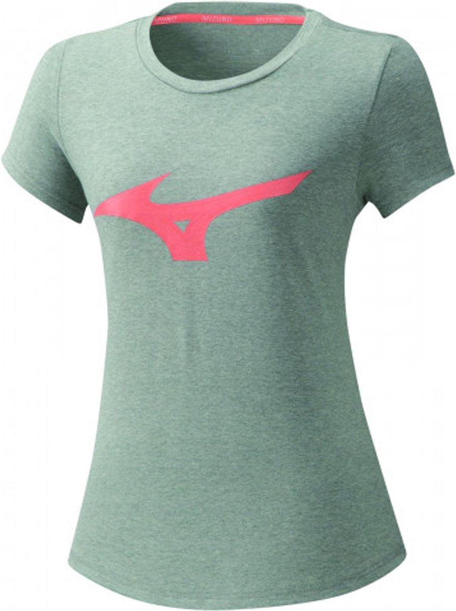 Mizuno Sportshirt - Maat S  - Vrouwen - grijs/roze