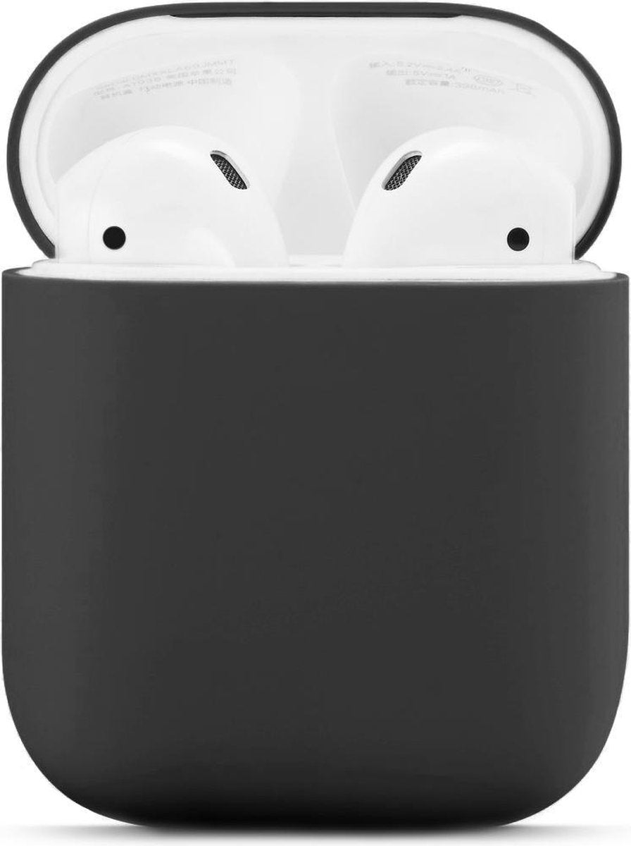 Bee's - Airpods Hoesje Siliconen Case  - Zwart - Soft Case - Flip Cover - Airpods Case - Airpods 1 - Airpods 2