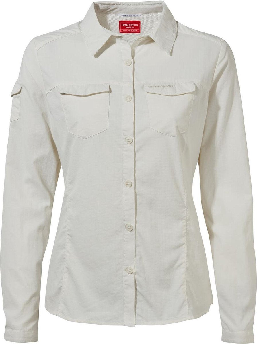 Craghoppers - Blouse voor dames - Longsleeve - Adventure II - Offwhite - maat 4XL (50)