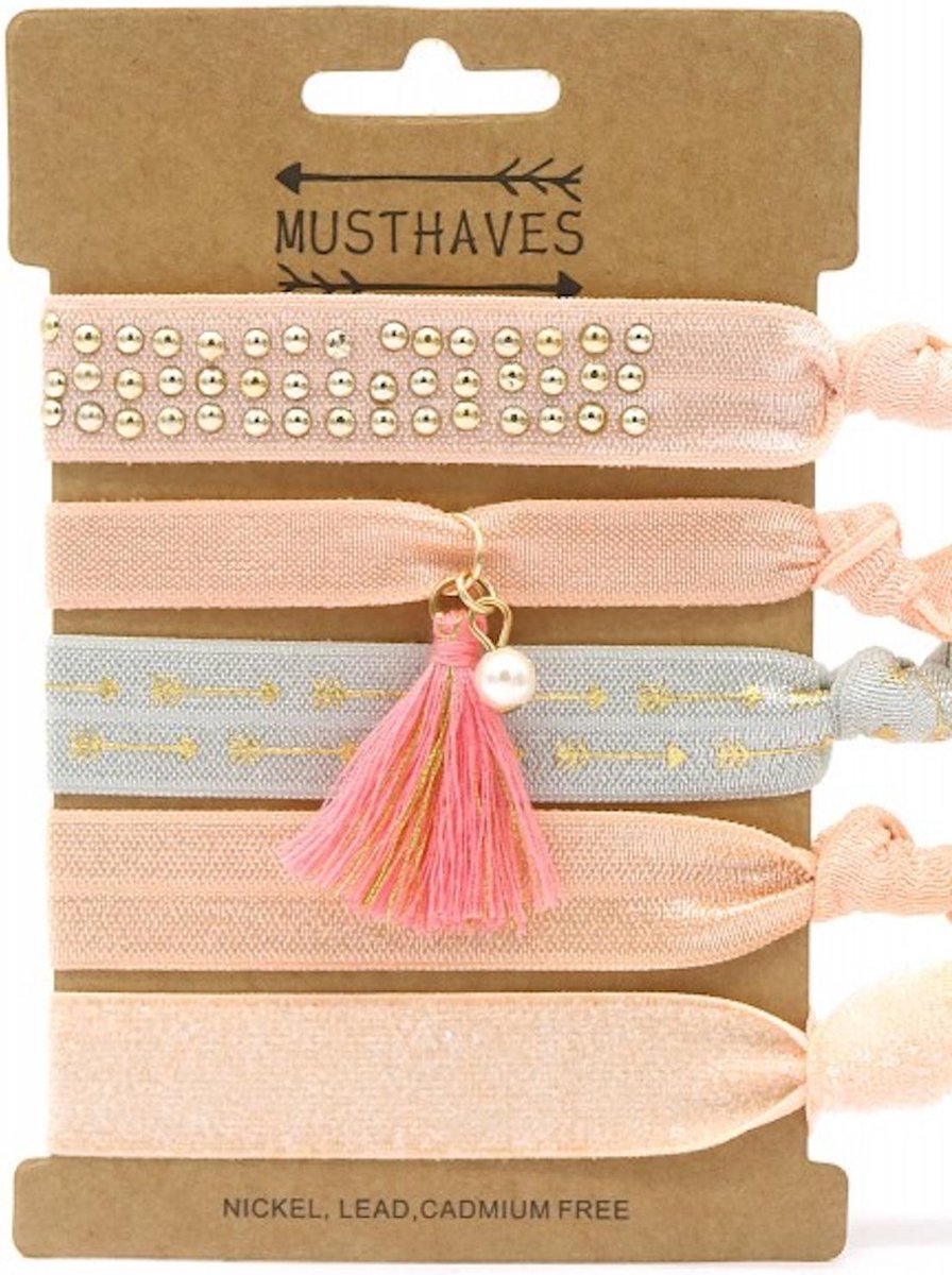 Hair Tie - Haarelastiekjes - Ook te gebruiken als armbandjes - Ibiza stijl - Damesdingetjes