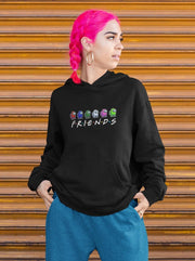 Among Us Friends | Zwarte Hoodie | Gamer Otaku Weebs | Voor Hem of haar | Maat M