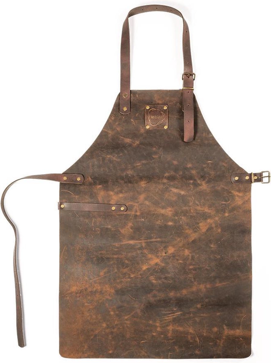 Kirami - Leren BBQ schort - made in Finland