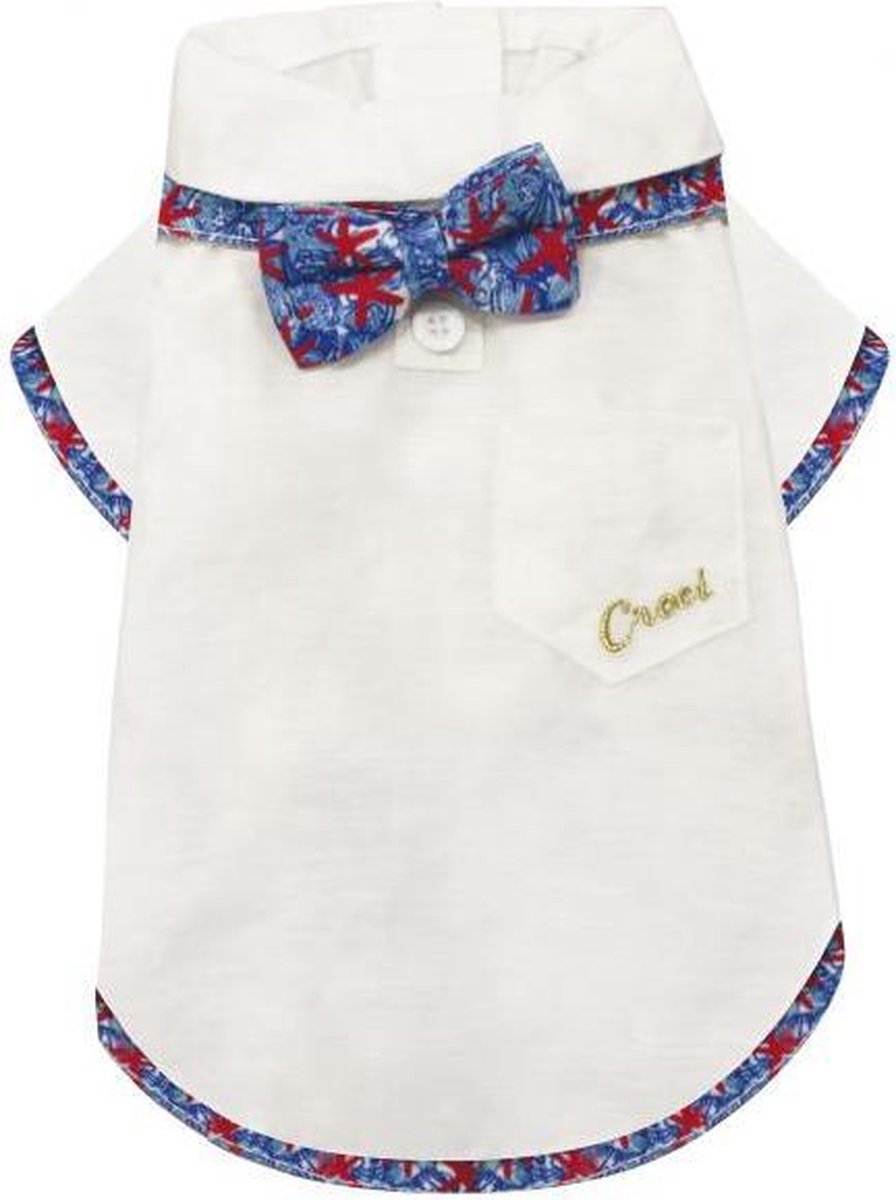 Croci t-shirt hond reef met strik wit 35 cm
