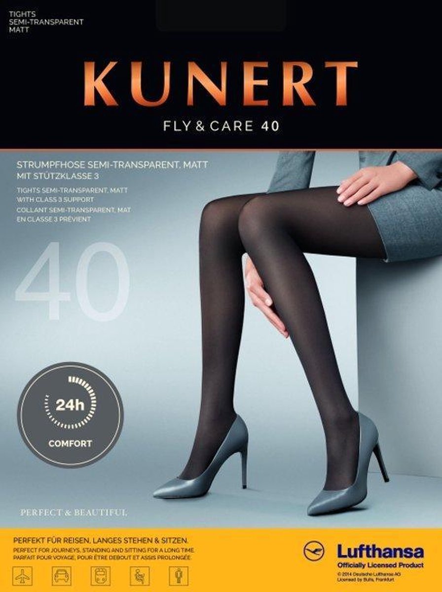 Kunert Fly en Care 40 Denier Graphit 48-50