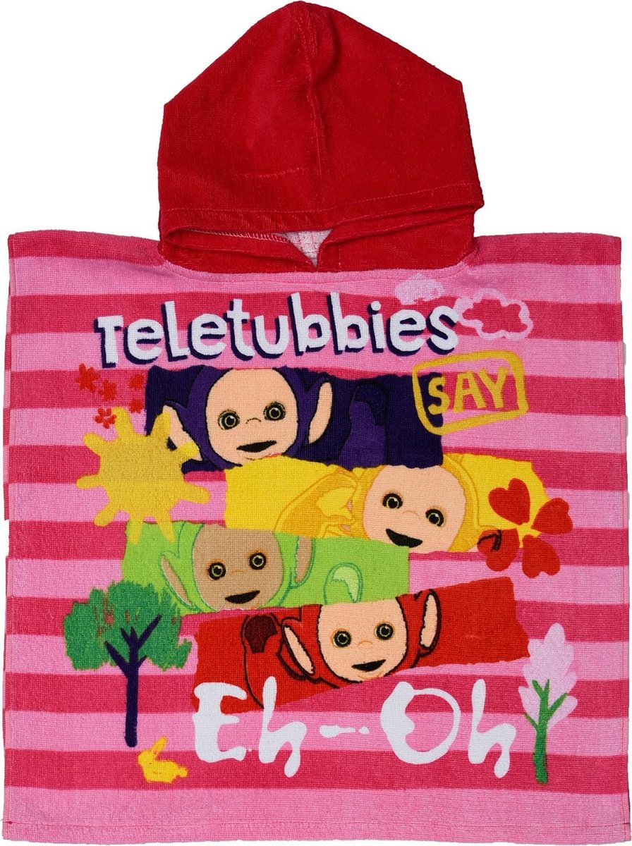 Teletubbies Badponcho Roze Junior 50 X 100 Cm
