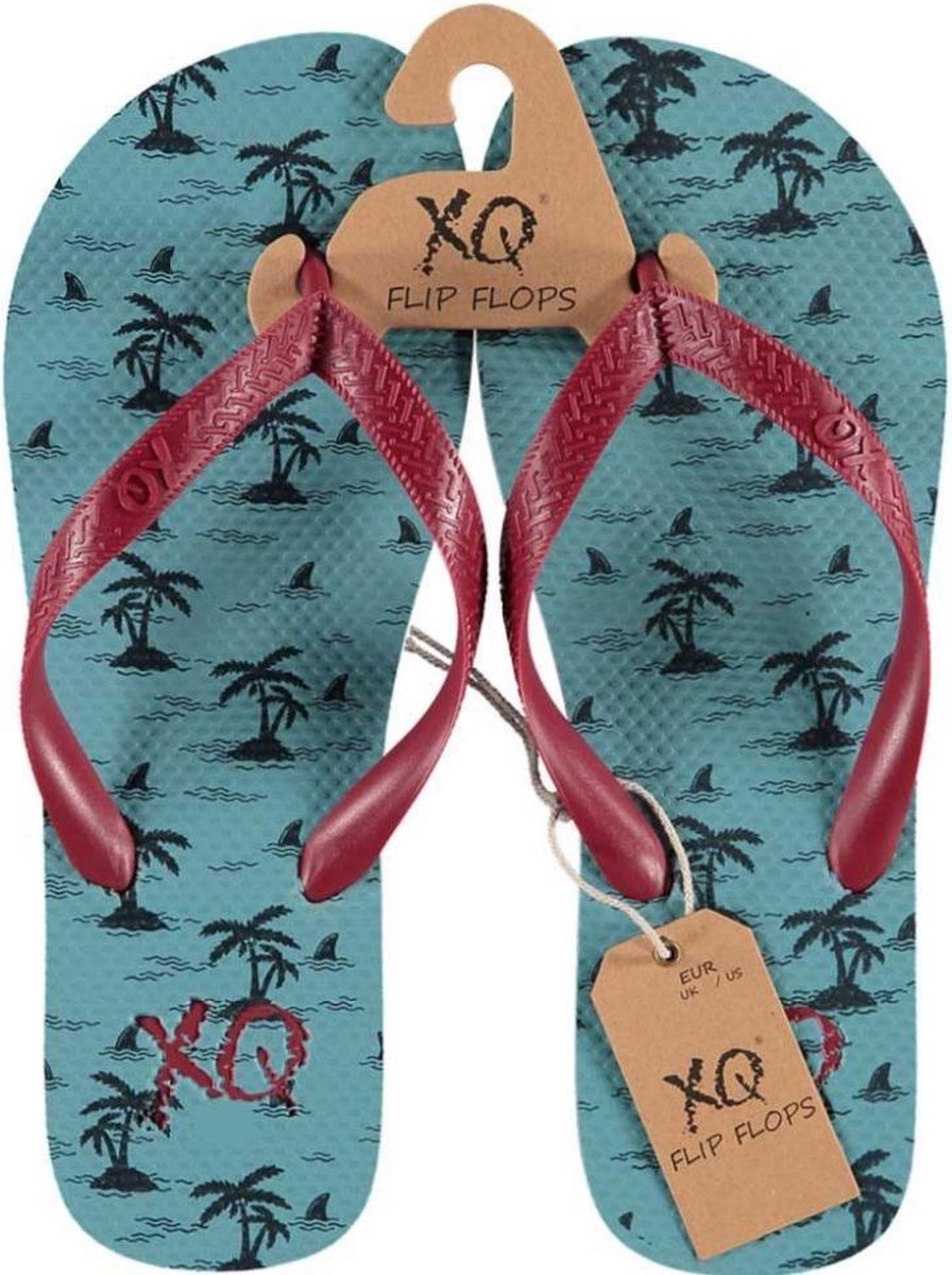 Xq Footwear Teenslippers Palmboom Heren Eva Blauw Maat 42