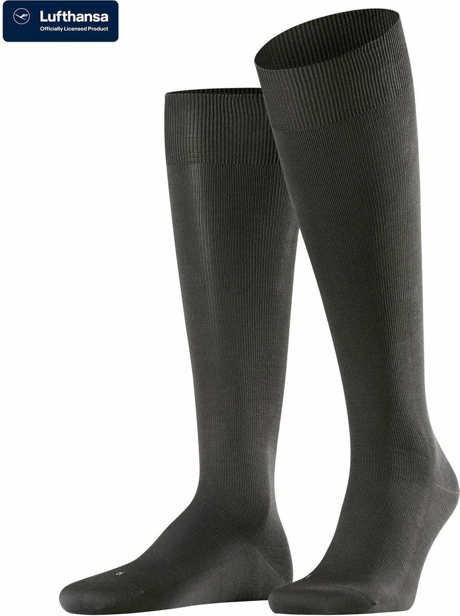 FALKE Energizing Cotton Heren Steunkniekous 15660 - Grijs 3110 anthracite Heren - 41-42