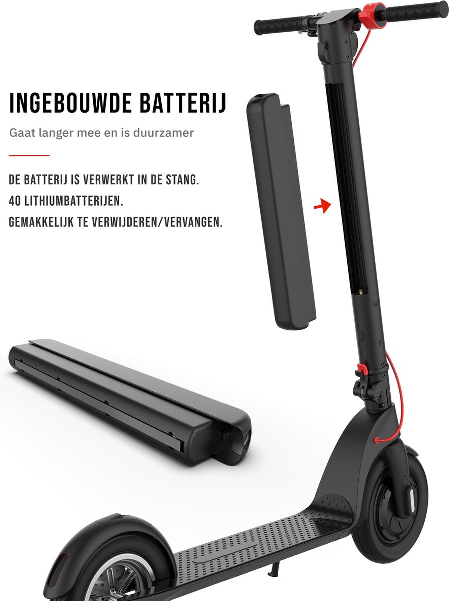 Doogo X8 Elektrische Step – E-Scooter - Voor Volwassenen – Afneembare batterij – 10 Inch Schokbestendige Wielen – Cruise Control