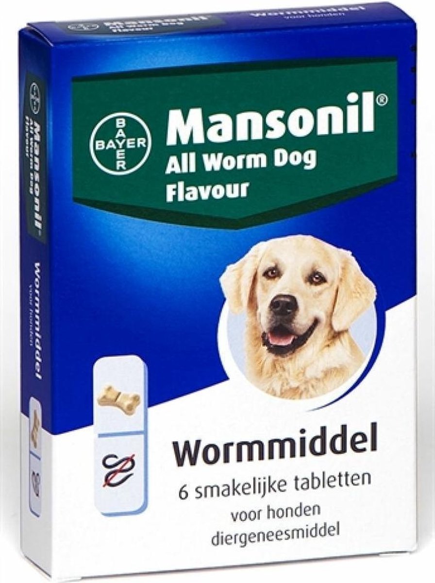 Mansonil All Worm - Hond - 6 Tabletten