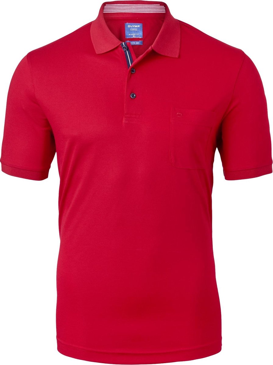 OLYMP modern fit poloshirt - active dry - rood -  Maat: 3XL