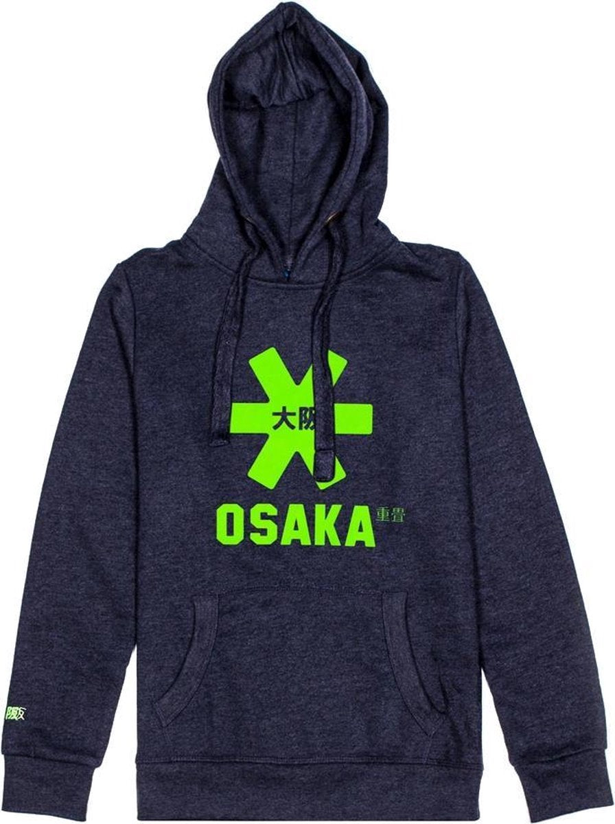 Kids Hoodie Navy Melange Green