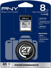 PNY flashgeheugens 8GB SDHC