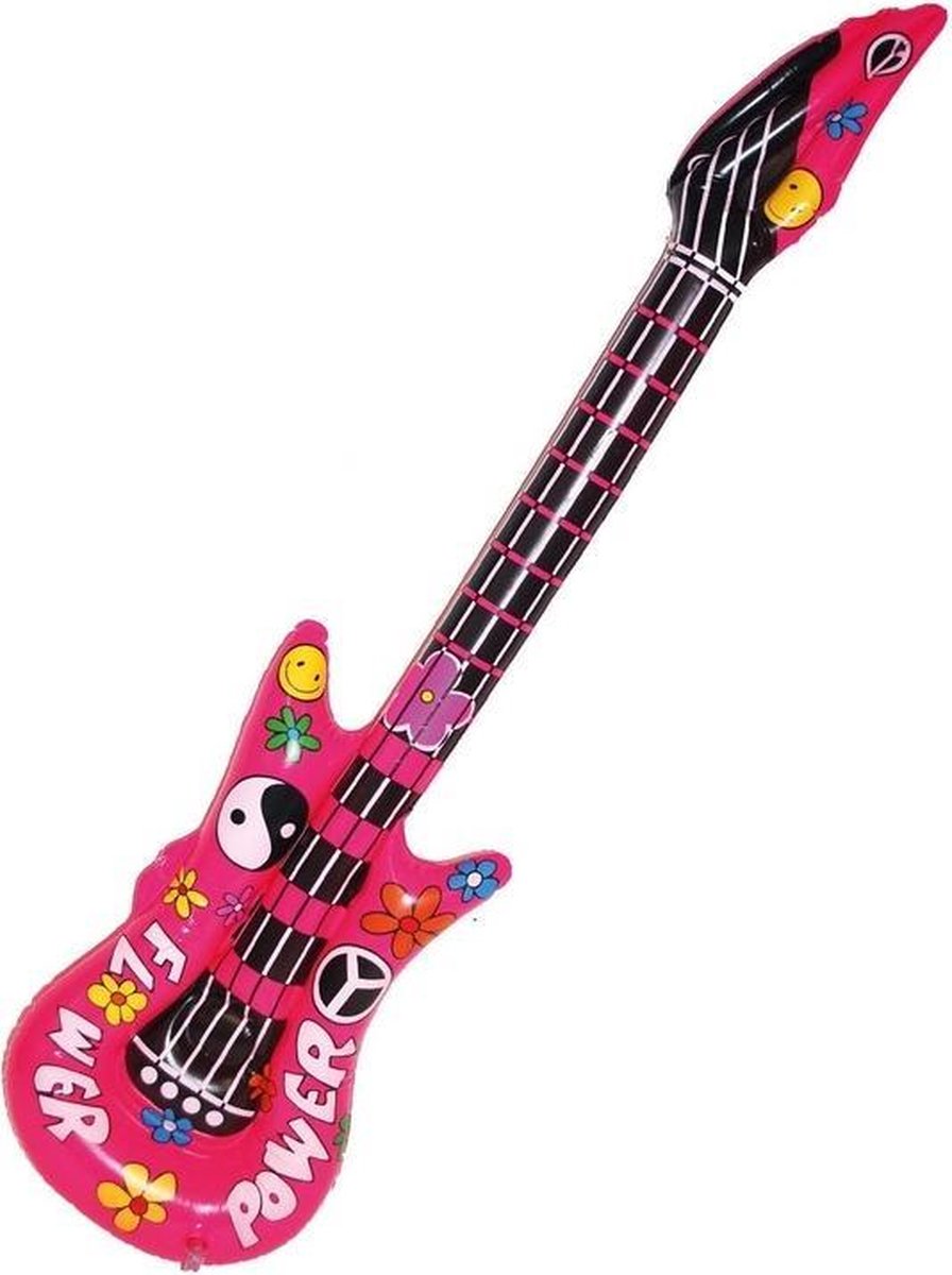 Opblaasbare flower power gitaar