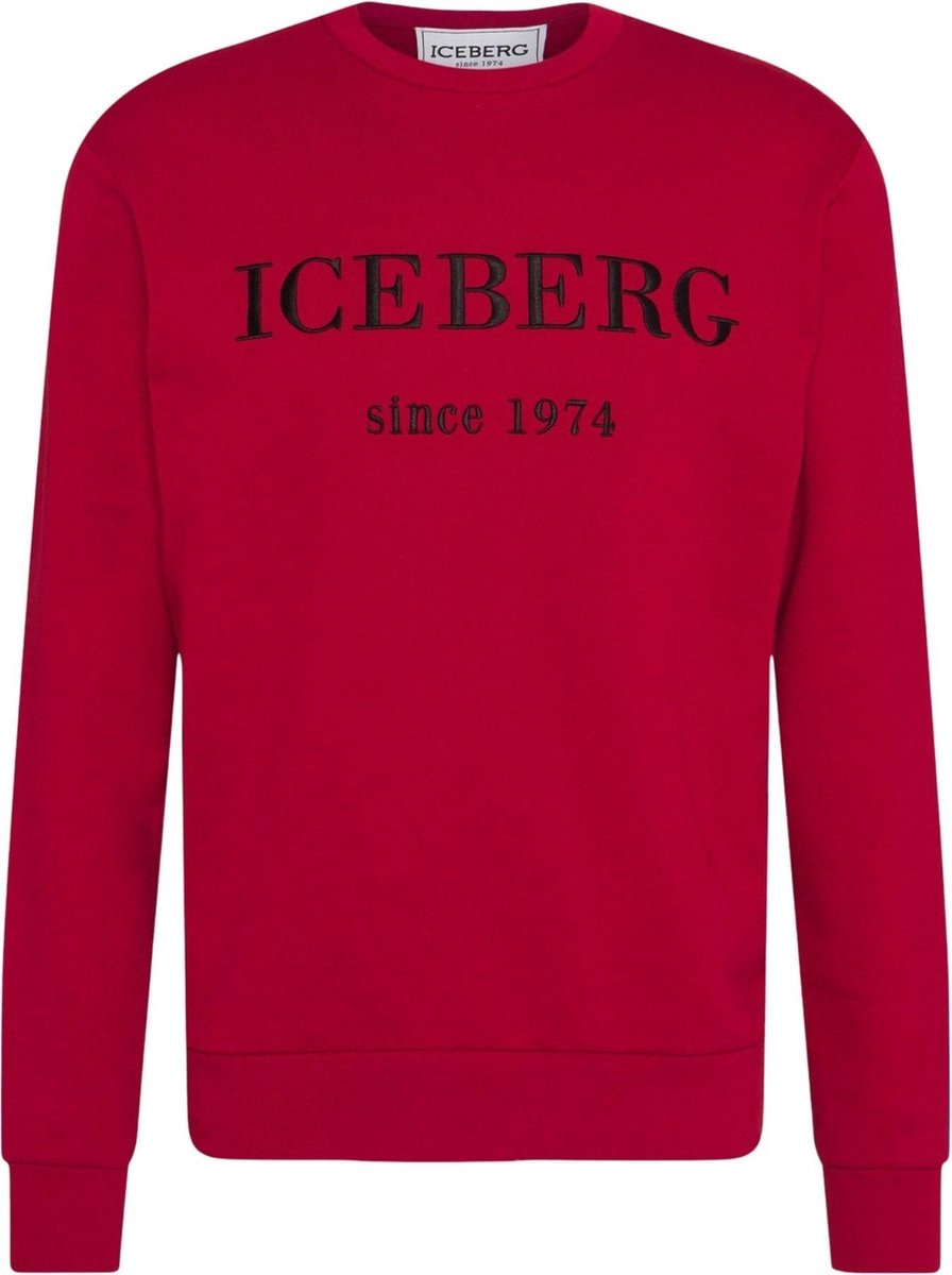 Iceberg 1974 Logo Sweater Rood  heren maat XS
