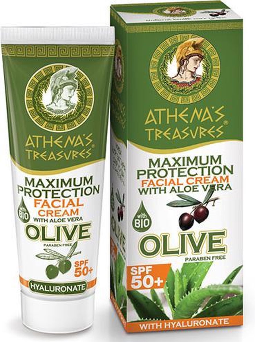 Pharmaid Athenas Treasures Natuurlijke  Gezichtscreme effectieve Bescherming met Aloe Vera SPF50+  50ml