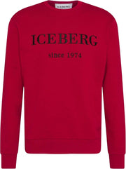 Iceberg 1974 Logo Sweater Rood  heren maat M