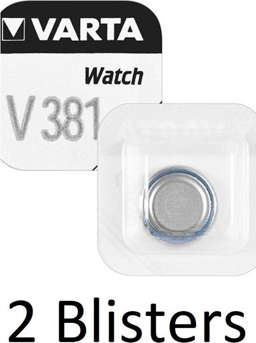 2 Stuks (2 Blisters a 1 st) Varta V381 Zilveroxide 1.55V niet-oplaadbare batterij