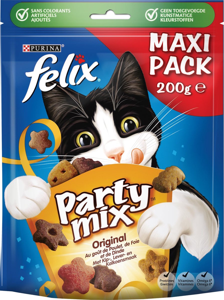 Felix Party Mix - Kattensnacks Original Mix - 5 x 200 g