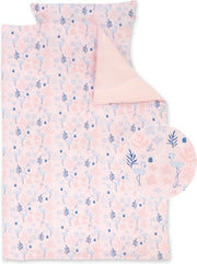 BEMINI Dekbedovertrek 100x140cm Roze flamingo’s print JERSEY