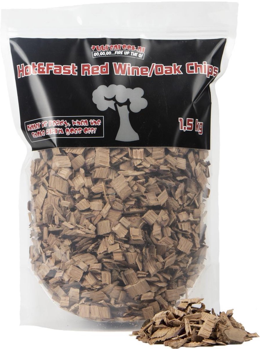 Rode Wijn/Eiken Rookchips 1.5 kg