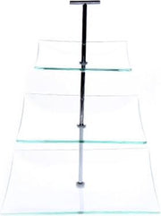 Etagere 3 laags - Luxe Serveerset - 20x15xh30cm - glas