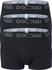 HOM Boxerlines Basic boxer Brief (3-pack) - heren boxers kort - zwart -  Maat: M