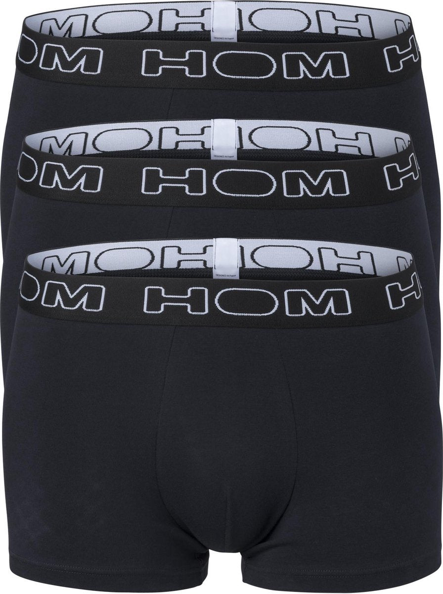 HOM Boxerlines Basic boxer Brief (3-pack) - heren boxers kort - zwart -  Maat: M