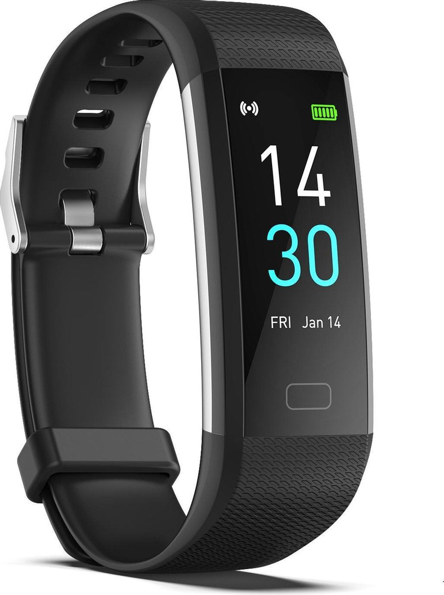Yenovi Stappenteller - Hartslagmeter - Temperatuurmeter - Smartwatch - Bloeddrukmeter - Smart Bracelet - Activity Tracker - Heren - Dames - Zwart