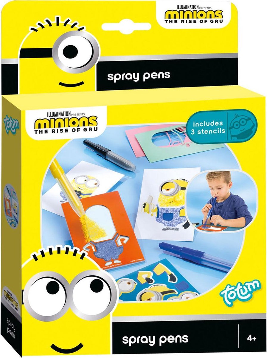 Minions Spraypens - Minions schilderijtjes maken met 3 blaaspennen