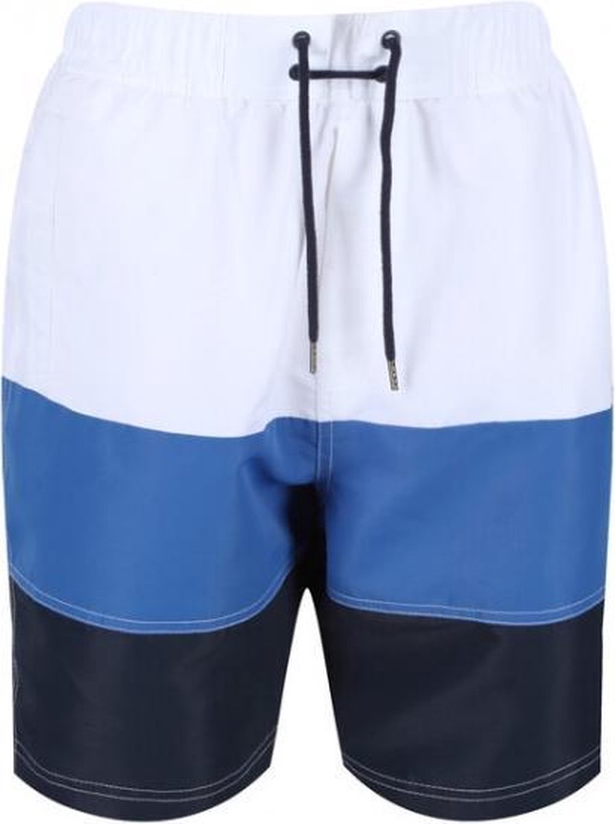 Regatta Zwembroek Bratchmar Vi Heren Polyester Wit/blauw Maat M