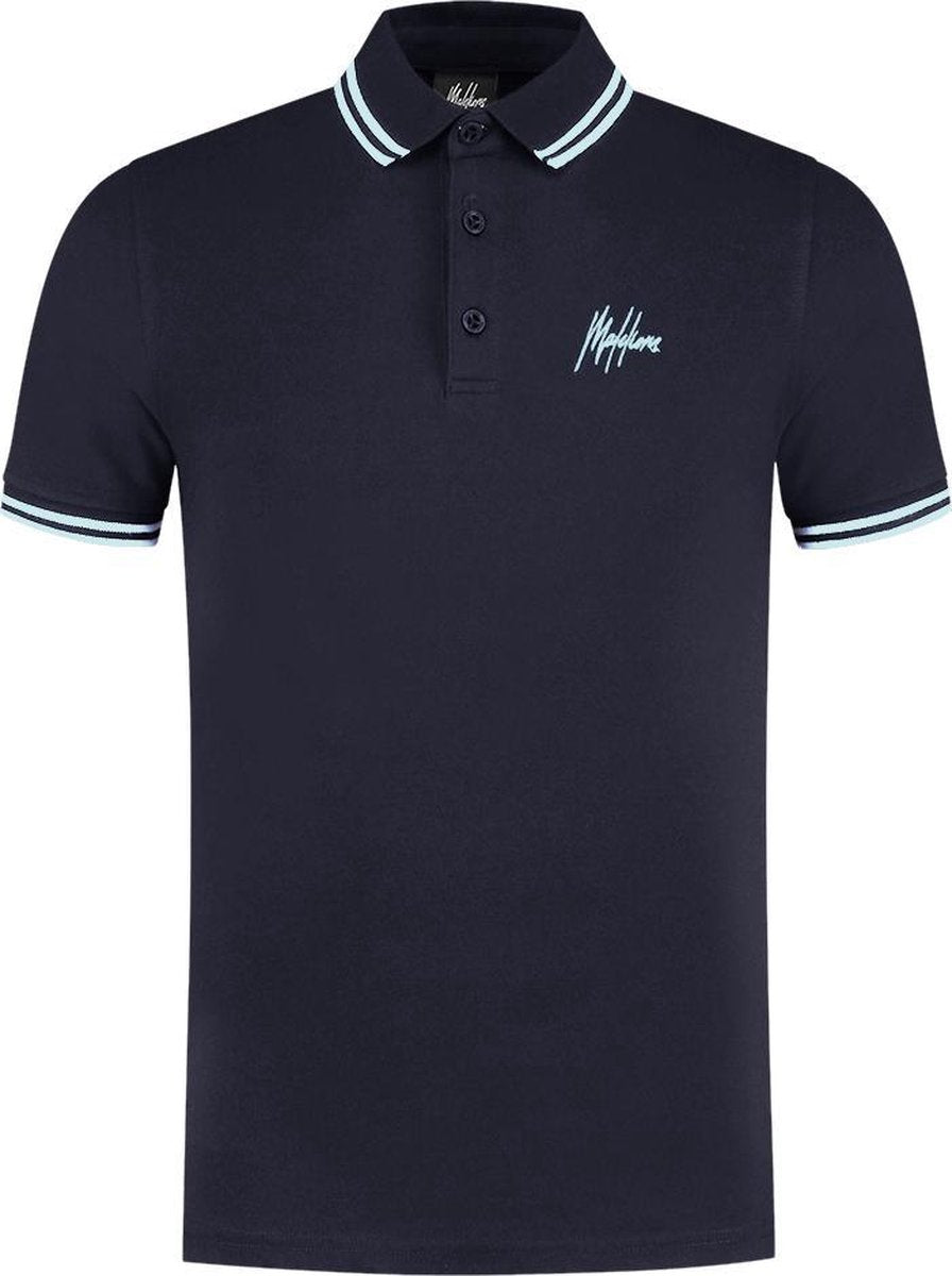 Malelions Din Polo - Navy/Light Blue