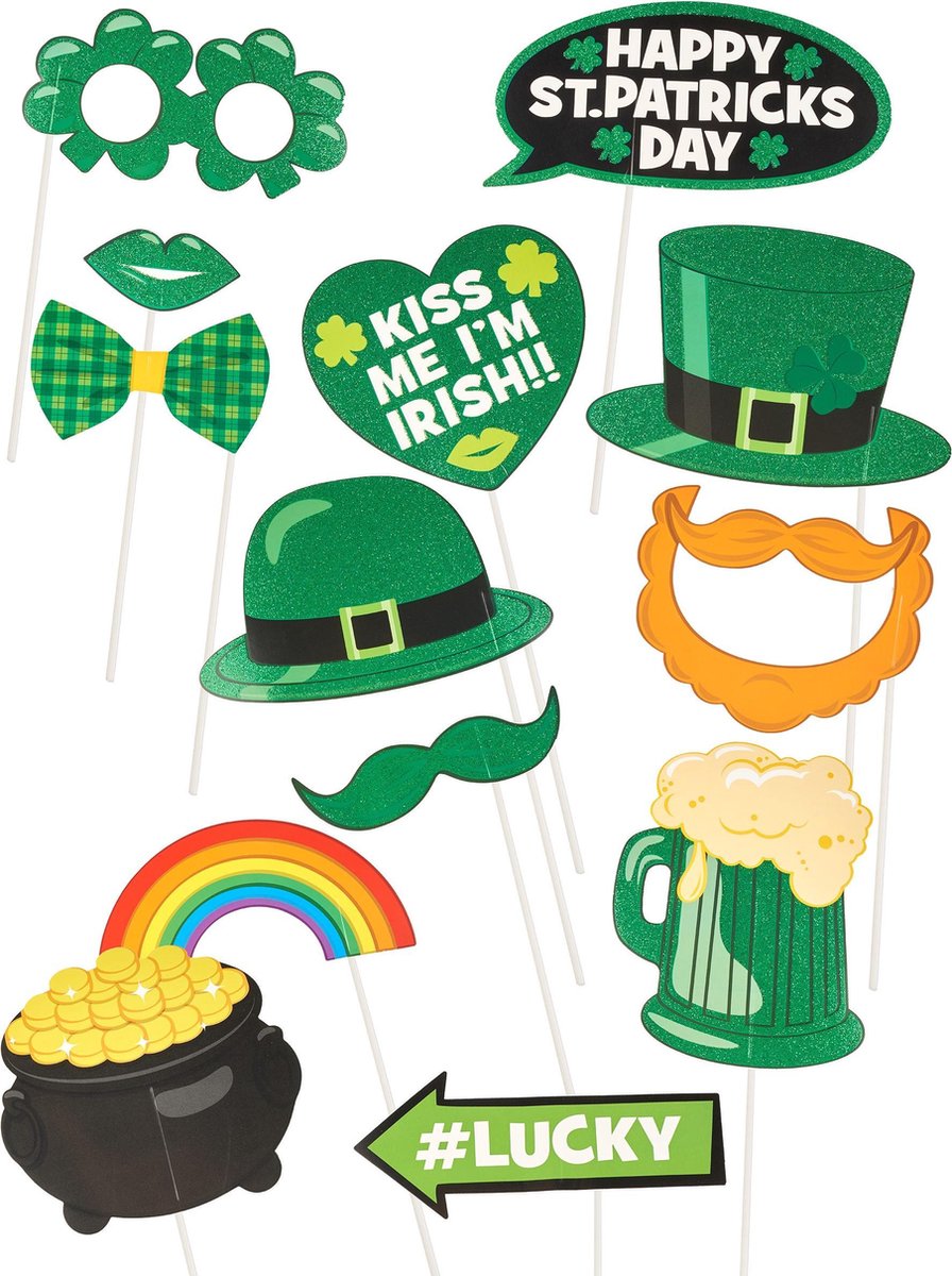 AMSCAN - 13 Saint Patrick photobooth accessoires - Decoratie > Animatie- en knutselproducten