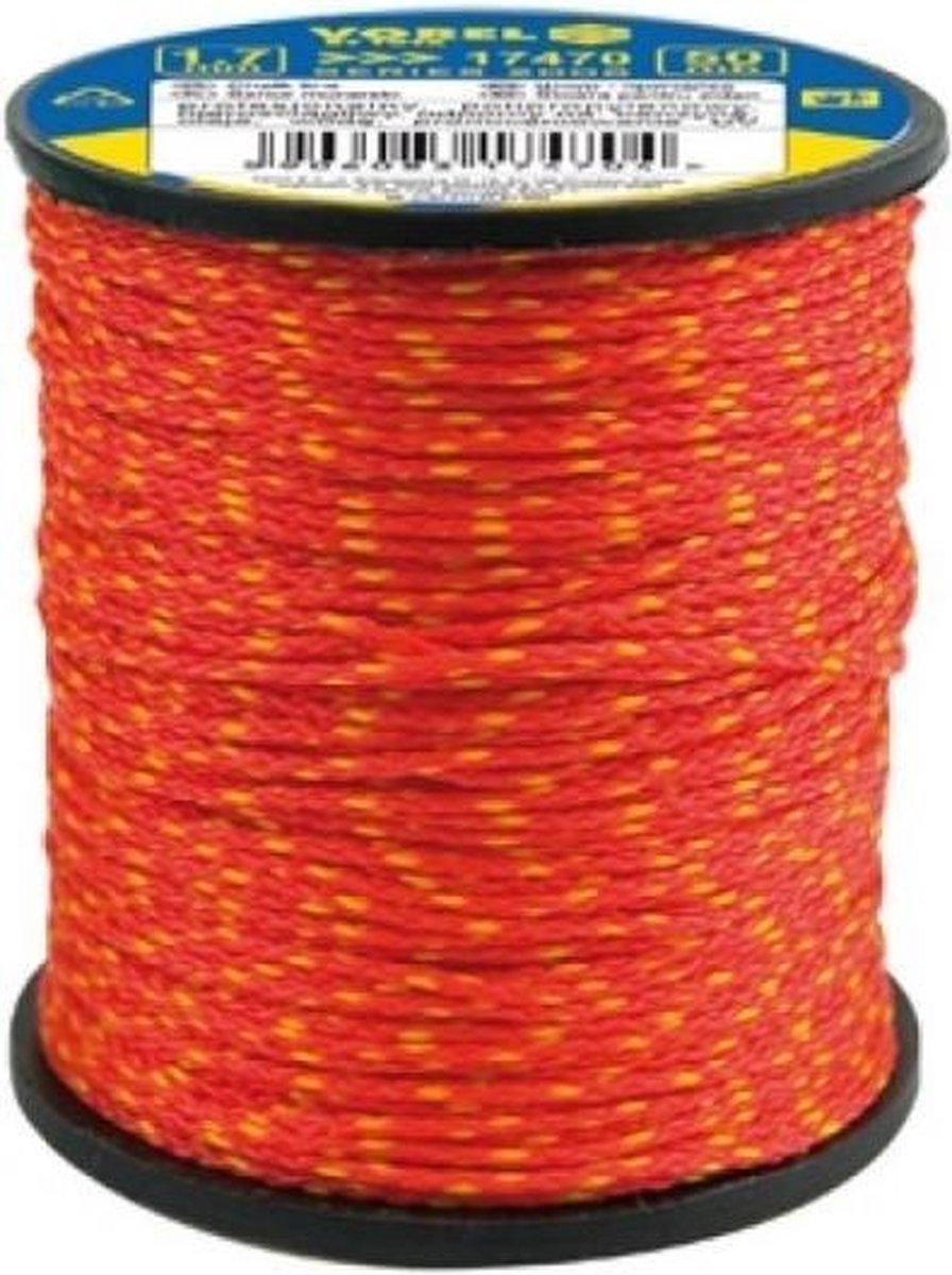 Touw op rol - 6mm - 250 meter - Rood