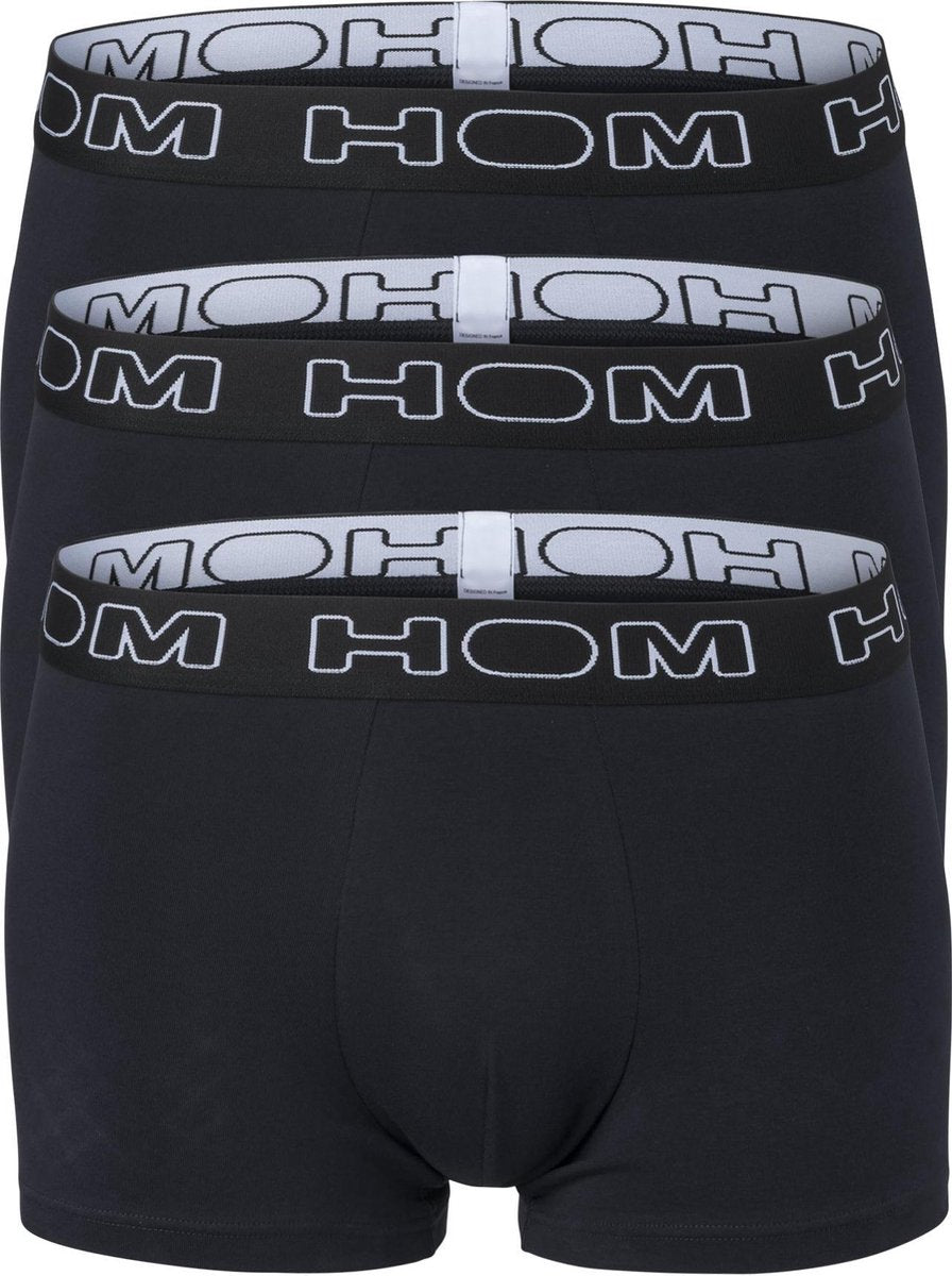 HOM Boxerlines Basic boxer Brief (3-pack) - heren boxers kort - zwart -  Maat: XL
