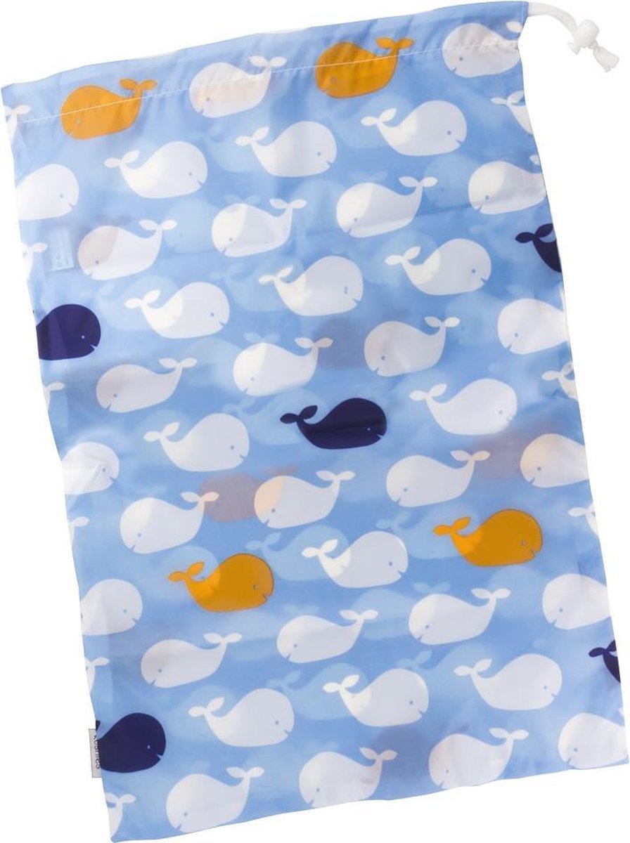 Kushies - Luiertas - Wetbag - 35x50cm - Blauw - Walvis