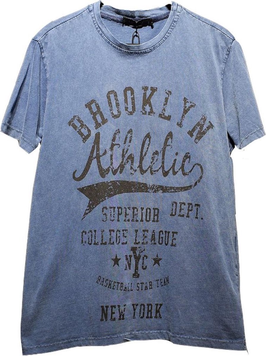 "BROOKLYN" TEE Blauw XL