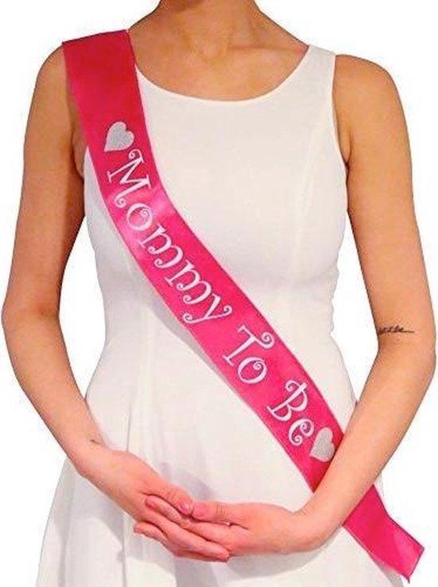 Mommy To Be Sjerp/Sash/Lint | Roze/Pink | Babyshower | Versiering/Decoratie | Gender reveal |