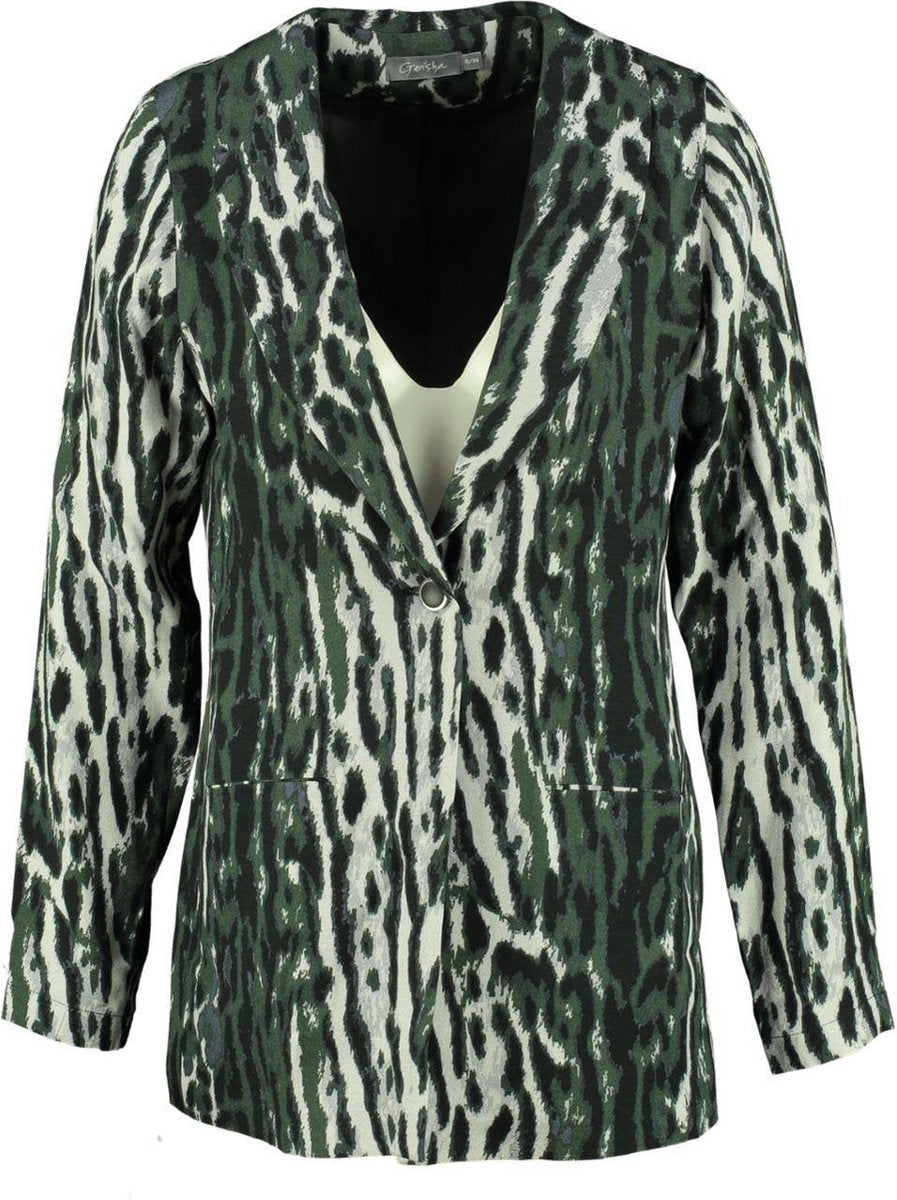Geisha soepele gevoerde wat langere blazer - Maat M
