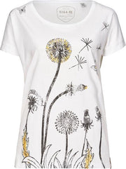 Killtec dames shirt wit+zonnebloem - maat 40