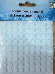Foam pads rond 8 x 2 mm 81 stuks Nellie Snellen 3d kaarten maken foampads 3d techniek
