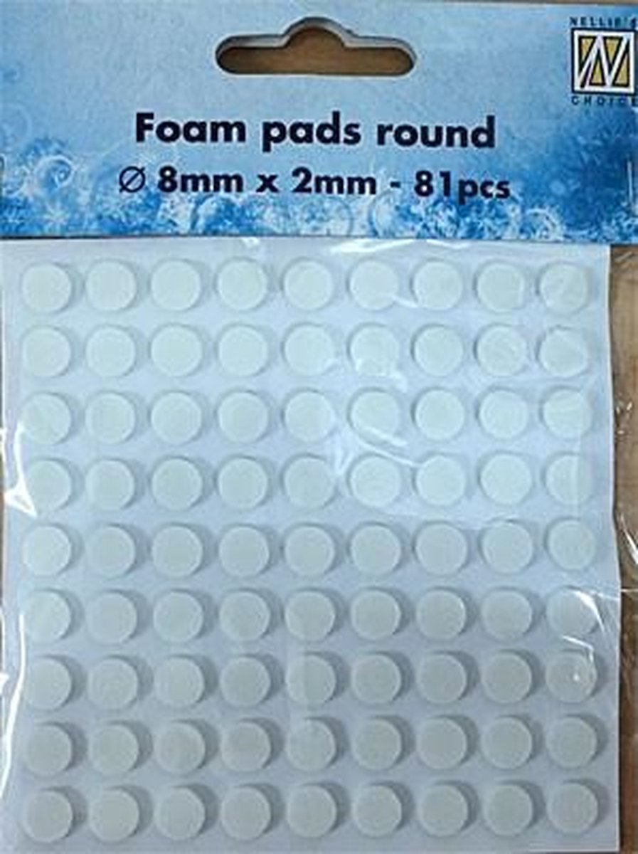 Foam pads rond 8 x 2 mm 81 stuks Nellie Snellen 3d kaarten maken foampads 3d techniek