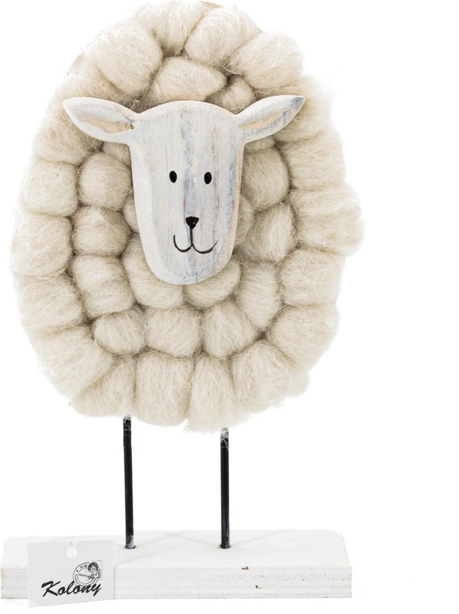 Decoratie schaap wit