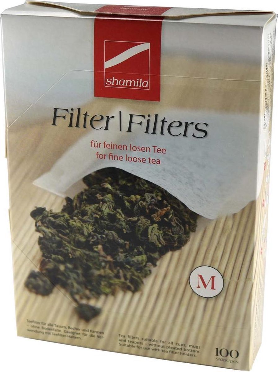 Theefilter Shamila Maat M - Wit - Papier - 100 stuks